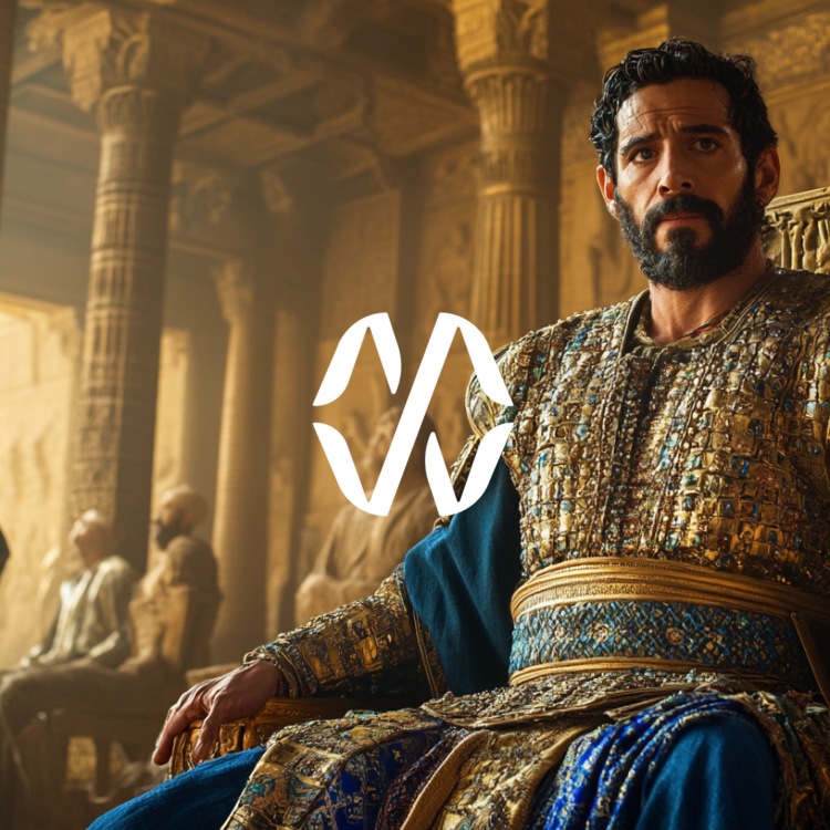 Babylonian King Sitting on a Throne