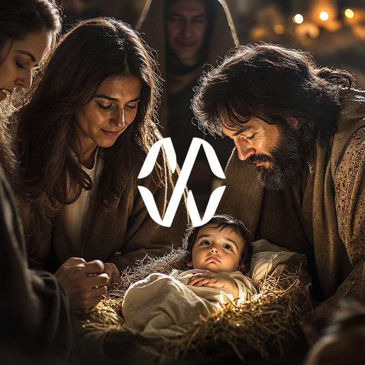 Nativity Scene_ Mary, Joseph, and Baby Jesus