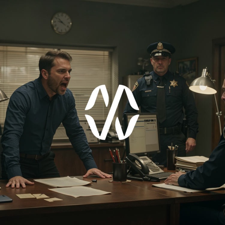 Police Sherrif Shouting at Cop