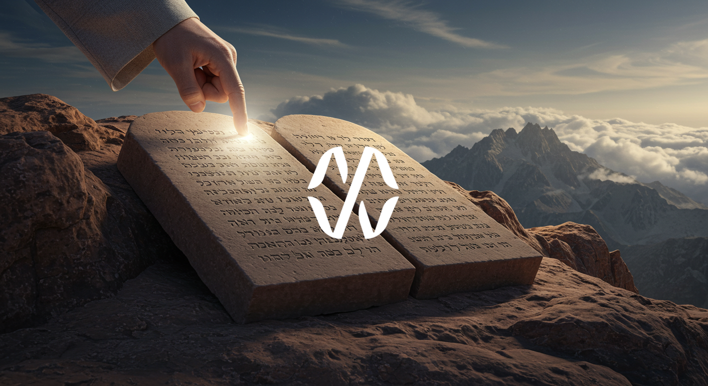 The Finger of God Writing the 10 Commandments