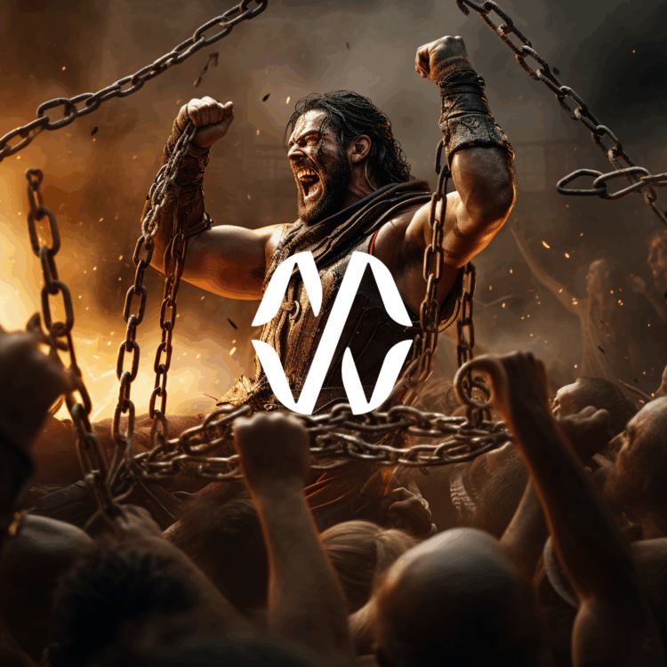 Samson Breaking Chains