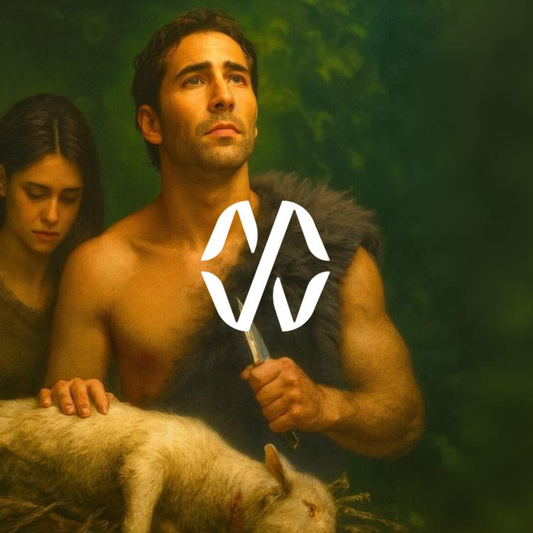 Adam and Eve Sacrifice a Lamb 2